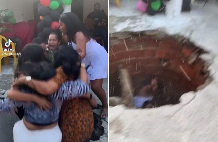 Dancing women swallowed by sinkhole in wild video