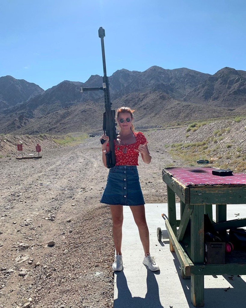 During a 2019 trip to Colorado, Alexandra posed with an enormous weapon on a local gun range. The equestrian captioned her Instagram, "If it doesn't kick like a horse, why bother?"