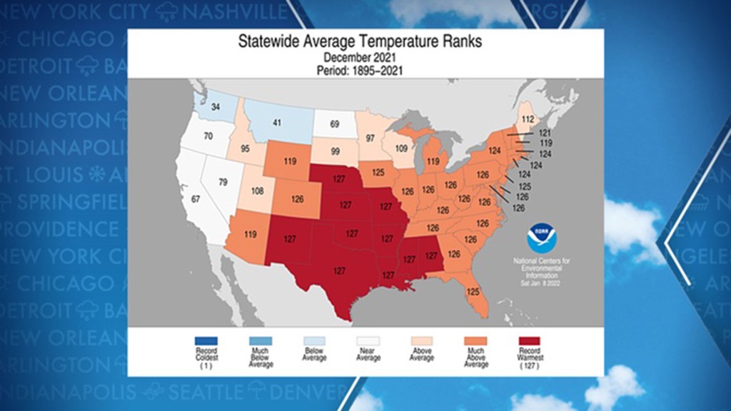 Record heat in December 2021.