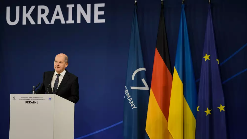 Rebuilding Ukraine will be a ‘challenge for generations’, says German chancellor