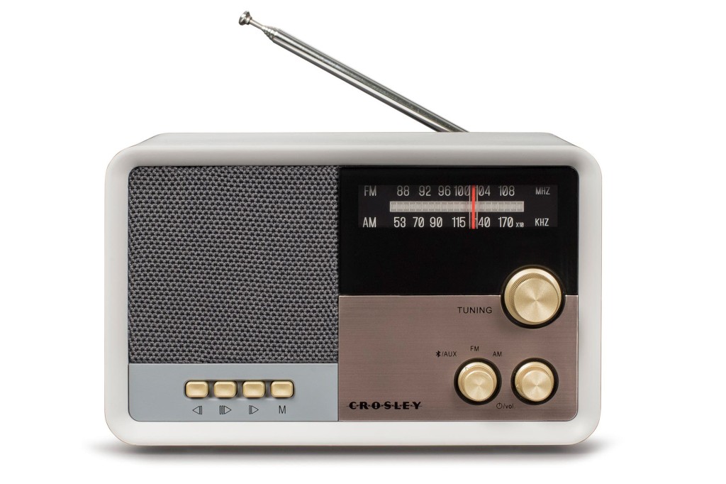 A retro-looking Crosley radio speaker 
