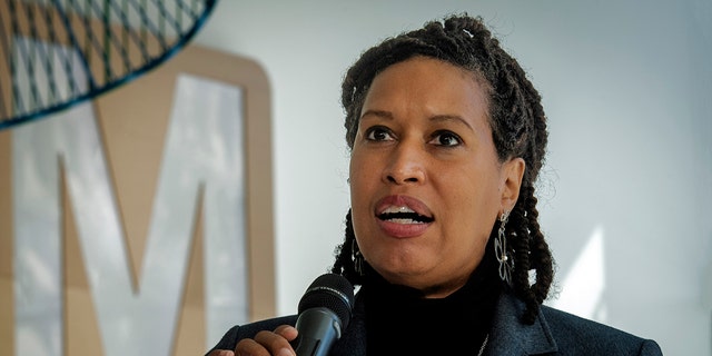 This file photo shows Mayor Muriel Bowser at the opening of the new Metro headquarters building, in Washington, DC. 