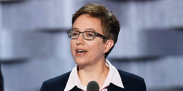 Democratic Oregon gubernatorial candidate Tina Kotek, then the Speaker of Oregon's House of Representatives, speaks during the Democratic National Convention in Philadelphia, Pennsylvania, U.S., on Monday, July 25, 2016.