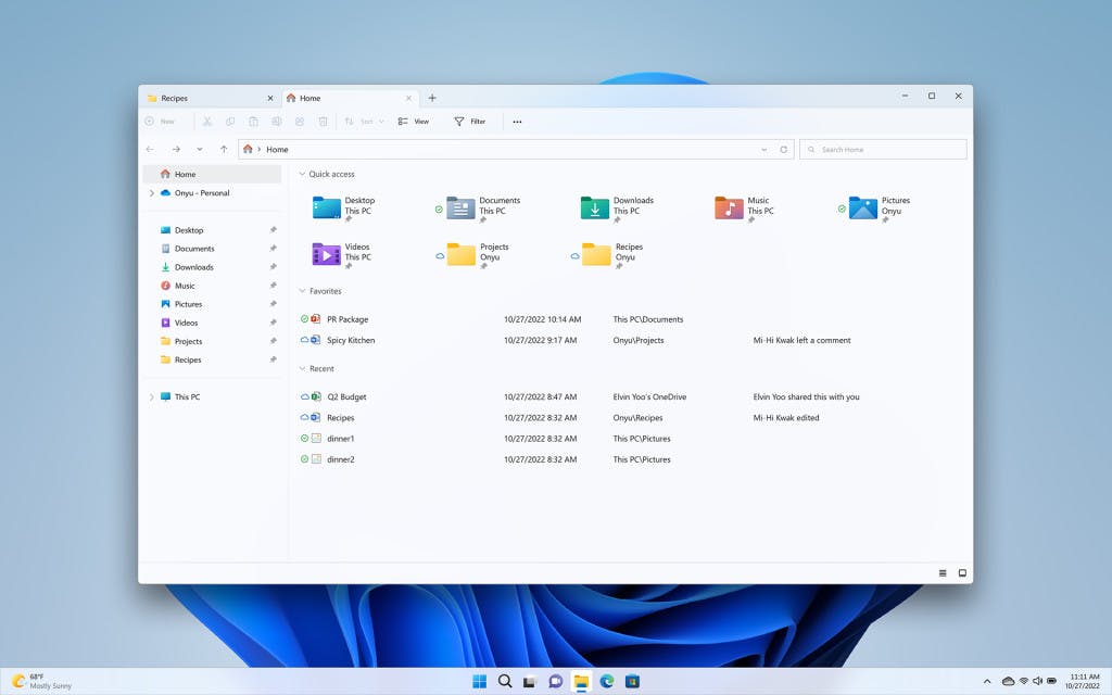 Tabs are finally available in File Explorer.