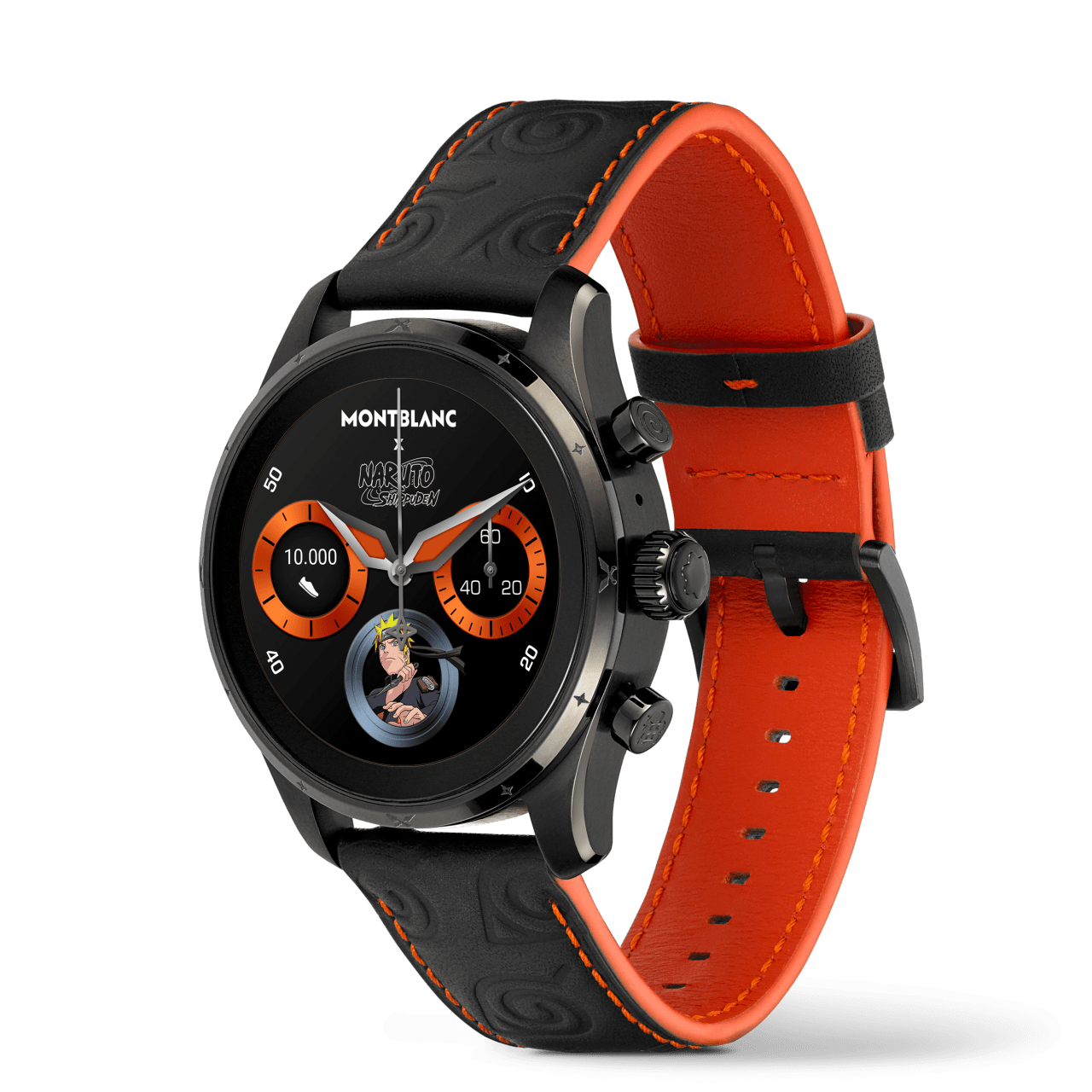 Side image of the Montblanc x Naruto smartwatch