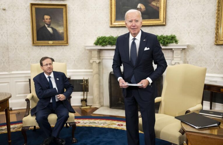 Biden mimics reporters shouting questions, declines to answer any