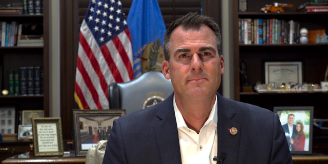 Republican Oklahoma Gov. Kevin Stitt speaks with Fox News Digital from his office.