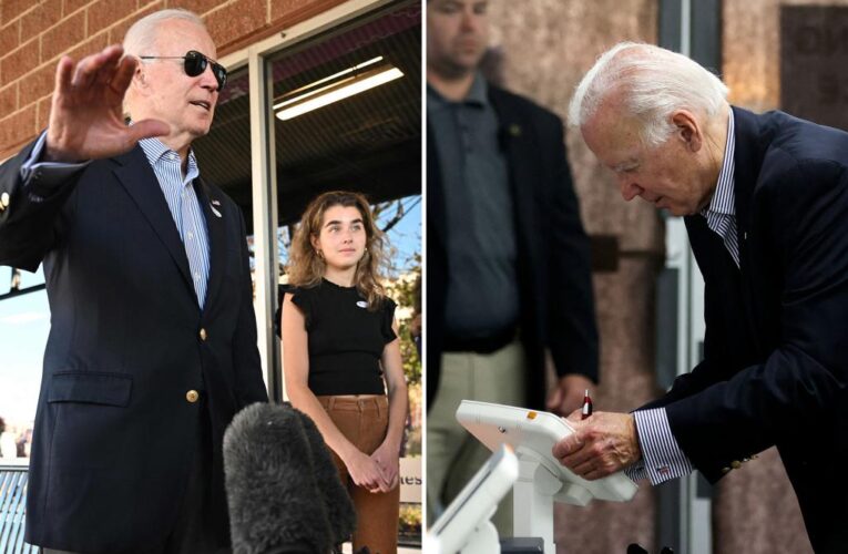 Biden votes early during weekend visit to his Delaware home