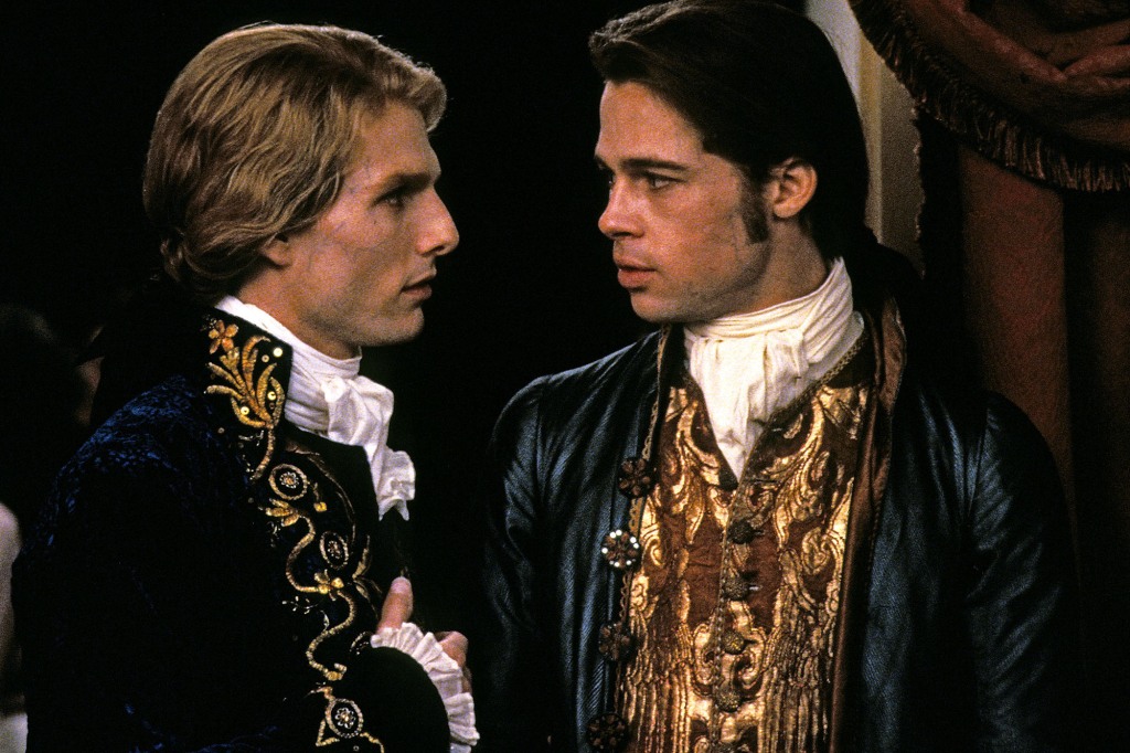 Tom Cruise as Lestat and Brad Pitt as Louis in the 1994 "Interview with the Vampire" movie. 