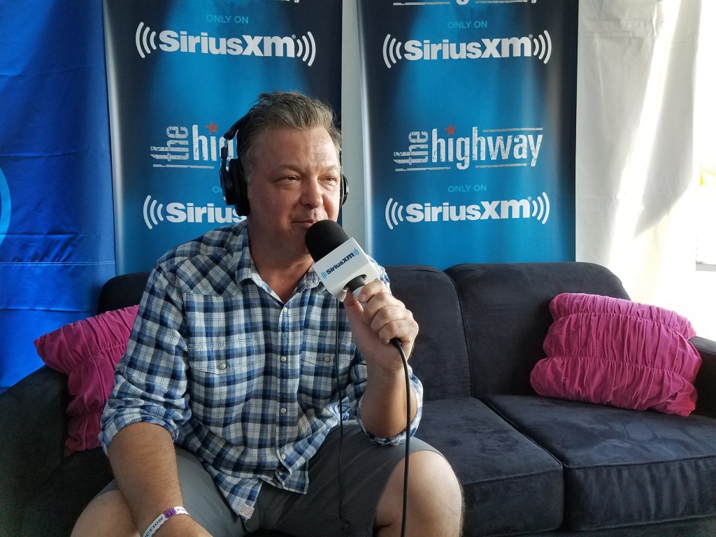 SiriusXM host Buzz Brainard was among the hundreds who fled for their lives the night of the Route 91 Harvest festival mass shooting. He's pictured here earlier in the day on Oct. 1, 2017 while live on air just hours before the worst mass shooting in US history would unfold.