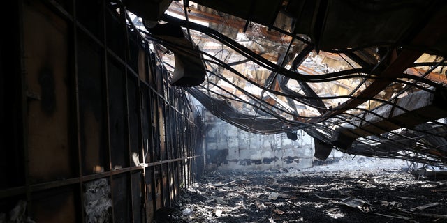 A view of the aftermath of the fire in Evin prison in Tehran, Iran October 17, 2022. 