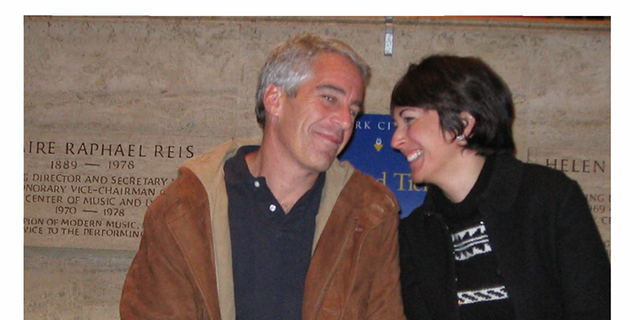 Jeffrey Epstein and Ghislaine Maxwell in exhibit photos.