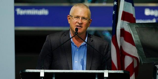 Mike Bonin, Los Angeles City Council member, speaks during a press conference at Tom Bradley International Terminal at Los Angeles International Airport on May 24, 2021, in Los Angeles. Nury Martinez, the president of the Los Angeles City Council resigned from the post Monday, Oct. 10, 2022, after she was heard making racist comments and other coarse remarks in a leaked recording of a conversation with other Latino leaders. 