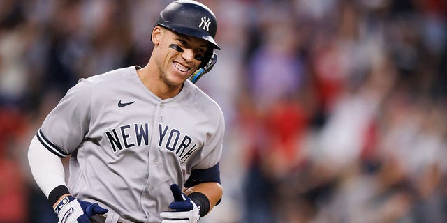 Aaron Judge of the New York Yankees at Globe Life Field on Oct. 4, 2022, in Arlington, Texas.