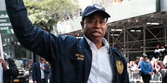 NEW YORK, NY - OCTOBER 10: New York City Mayor Eric Adams walks in the annual annual Columbus Day Parade, the largest in the country, in Manhattan on October 10, 2022, in New York City. 