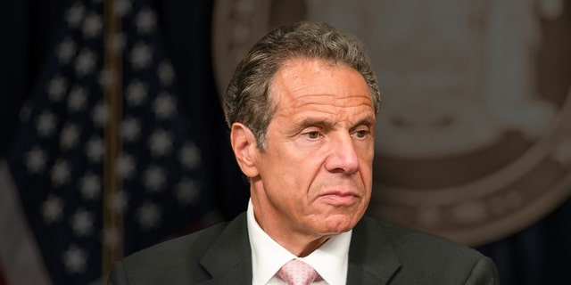 Former New York Gov. Andrew Cuomo speaks to the media on June 12, 2020.