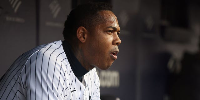 Aroldis Chapman during the Baltimore Orioles game at Yankee Stadium on Oct. 2, 2022, in New York.