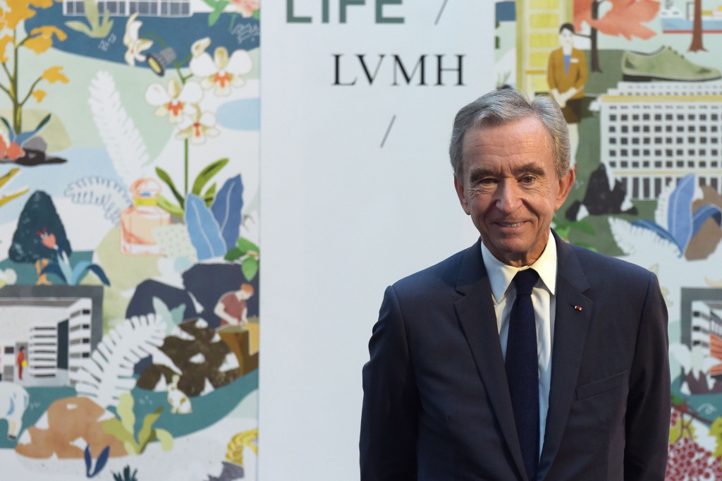 Chairman and Chief Executive of LVMH Bernard Arnault poses following the presentation of the group's environmental "Life" program (LVMH Initiatives For the Environment) on September 25, 2019.