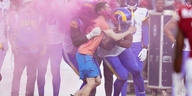 Bobby Wagner hits a protester during a game.