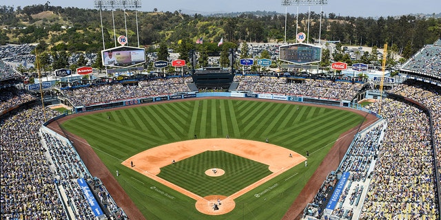 A view during the fourth inning of a game between the Detroit Tigers and Los Angeles Dodgers at Dodger Stadium May 1, 2022, in Los Angeles. 