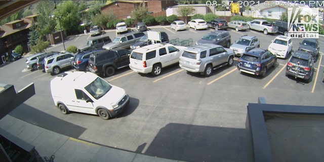 Gabby Petito's van seen leaving the Jackson, Wyoming, Whole Foods on Aug. 27, 2021.