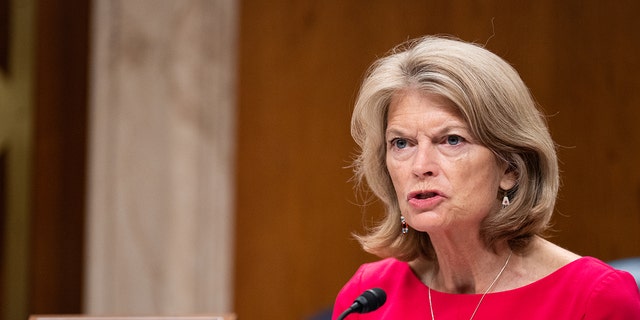 Sen. Lisa Murkowski, R-Alaska, during the Senate Appropriations Subcommittee on Interior, Environment and Related Agencies Subcommittee hearing on Wednesday, May 18, 2022. 