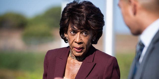 Congresswoman Maxine Waters attends a press conference announcing the Transportation Security Administration testing technology designed to detect, track and identify drones around LAX on Thursday, Aug. 25, 2022, at Los Angeles Airport Police.