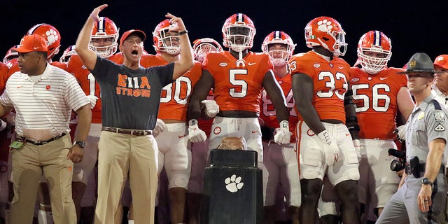 Clemson Tigers head coach Dabo Swinney during a game against the Louisiana Tech Bulldogs Sept. 17, 2022, at Clemson Memorial Stadium in Clemson, S.C. 