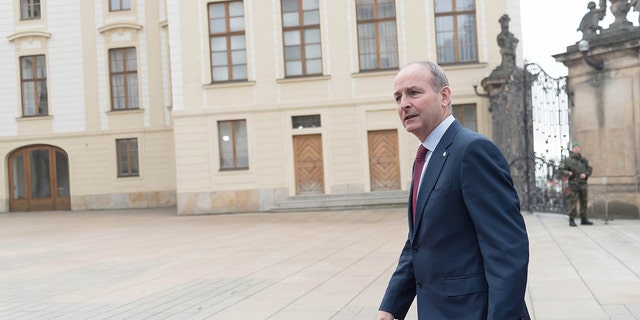 PRAGUE, CZECH REPUBLIC - 2022/10/07: Taoiseach of Ireland Micheal Martin in Prague. 