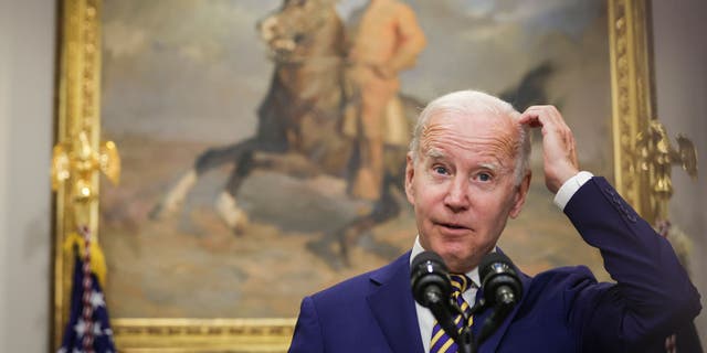 President Biden speaks on student loan debt in the Roosevelt Room of the White House Aug. 24, 2022, in Washington, D.C.