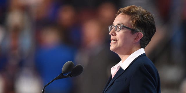 Tina Kotek speaks during the Democratic National Convention at Wells Fargo Center in Philadelphia on July 25, 2016.