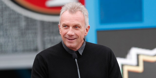 In this Oct. 21, 2018, file photo, former San Francisco 49ers quarterback Joe Montana speaks at a ceremony in Santa Clara, Calif.