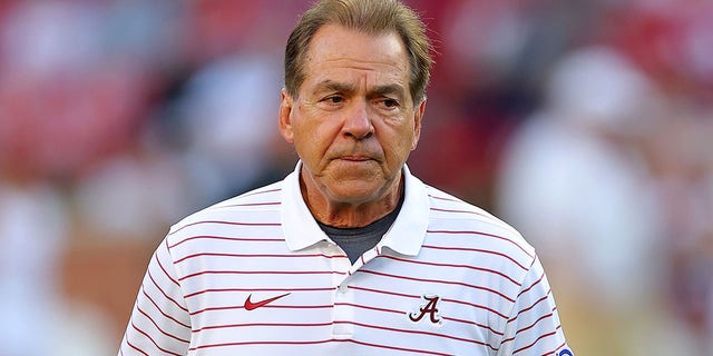 Crimson Tide head coach Nick Saban before the Vanderbilt Commodores game at Bryant-Denny Stadium on Sept. 24, 2022, in Tuscaloosa, Alabama.