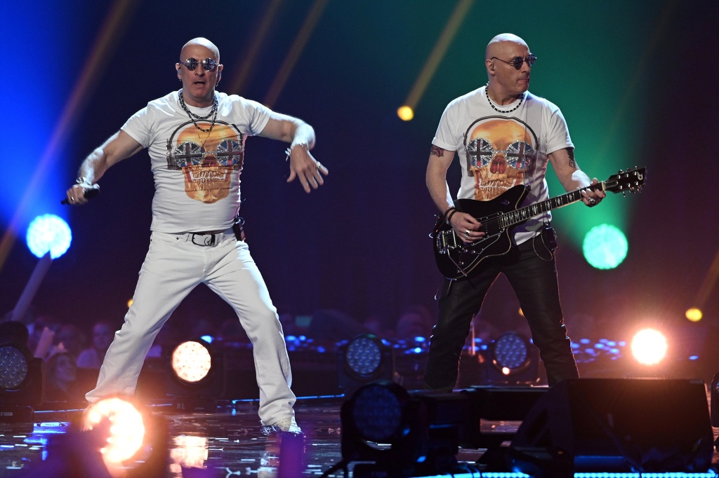 Right Said Fred performs at the ARD television show "Schlagerbooom 2019" at Westfalenhallen in Dortmund, Germany. 