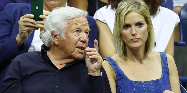 New England Patriots owner Robert Kraft and Dr. Dana Blumberg attend the U.S. Open on, Sept. 2, 2022.