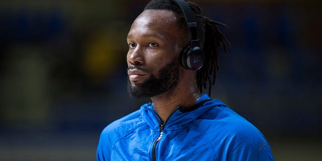 Steeve Ho You Fat, of Boulogne Metropolitans 92, warms up during the EuroCup Basketball match between Partizan Nis Belgrade and Boulogne Metropolitans 92 at Aleksandar Nikolic Hall on March 16, 2022 in Belgrade, Serbia.