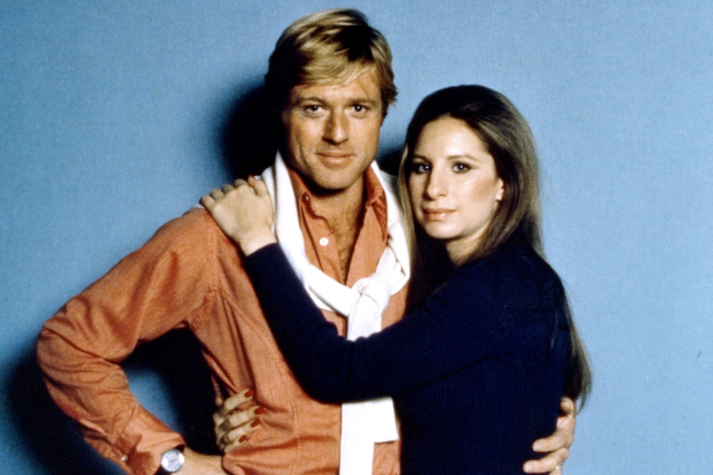 The Way We Were, poster, l-r: Robert Redford, Barbra Streisand on poster art, 1973. (Photo by LMPC via Getty Images)