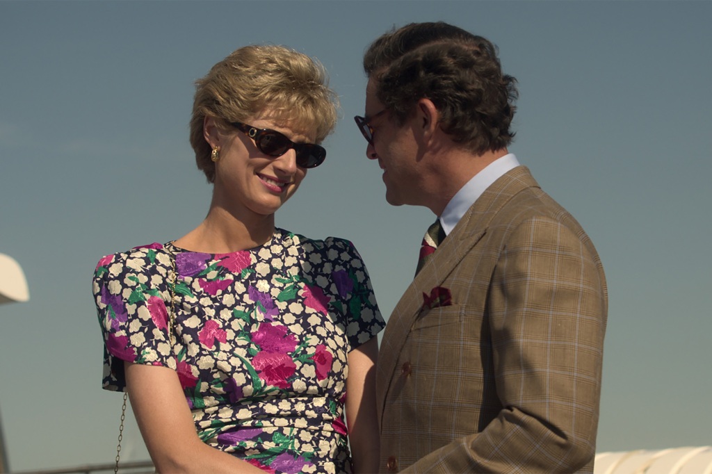 Elizabeth Debicki and Dominic West as Diana and Charles.