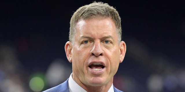 Troy Aikman attends the game between the Houston Texans and Indianapolis Colts at NRG Stadium in Houston on Nov. 21, 2019.