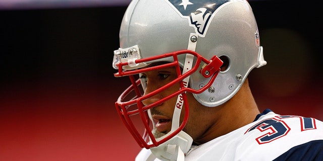 Safety Rodney Harrison #37 of the New England Patriots warms up before playing against the New York Giants on August 28, 2008 at Giants Stadium in East Rutherford, New Jersey.