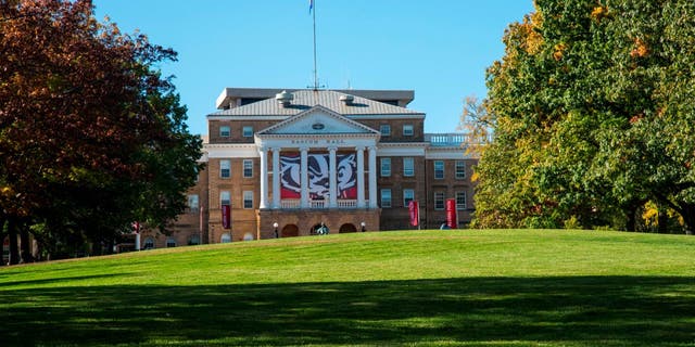 Bascom Hall on Bascom Hill, University of Wisconsin, Madison. 