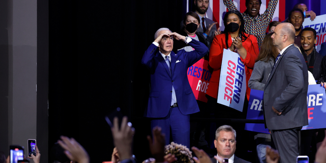 Biden made the comment during a speech at the "Restore Roe" rally sponsored by the Democratic National Committee in Washington, D.C.