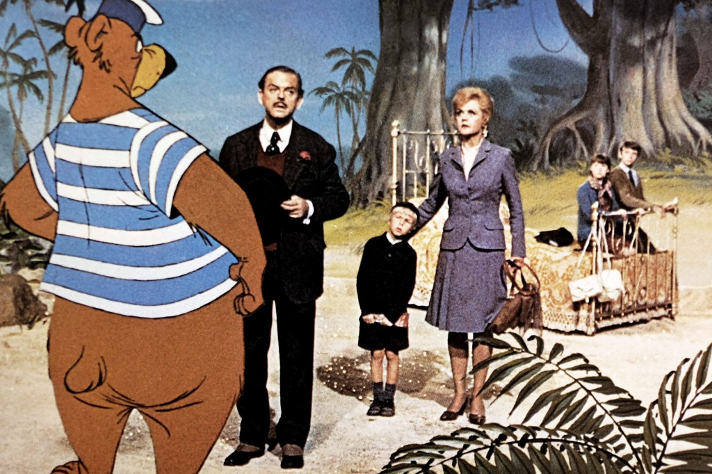 Bear (voiced by Dal McKennon), David Tomlinson, Roy Snart, Angela Lansbury, Cindy O'Callaghan, Ian Weighill in 1971's "Bedknobs and Broomsticks."