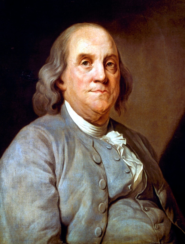 A picture of Benjamin Franklin.