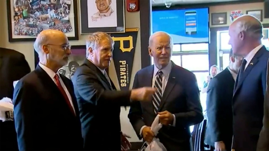 Biden in sandwich shop