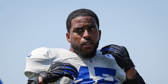 Bobby Wagner of the Los Angeles Rams during training camp at University of California Irvine July 29, 2022, in Irvine, Calif.