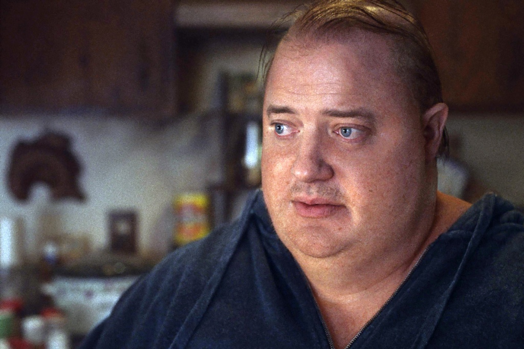 Fraser is nominated for Best Actor in a Motion Picture - Drama for his role as a 600-pound professor in "The Whale." (pictured). 