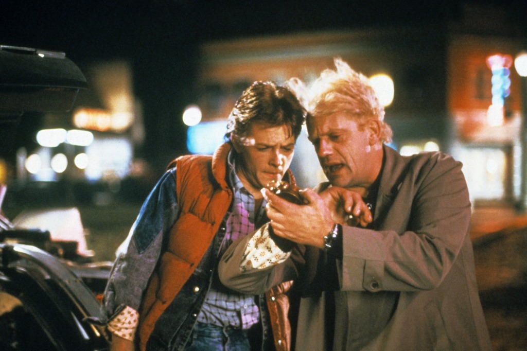 Michael J Fox and Christopher Lloyd in Back to the Future