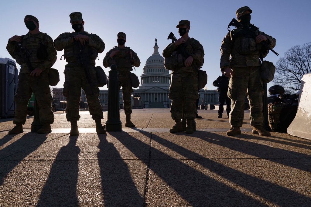 Members of the Michigan National Guard and the U.S. Capitol Police.