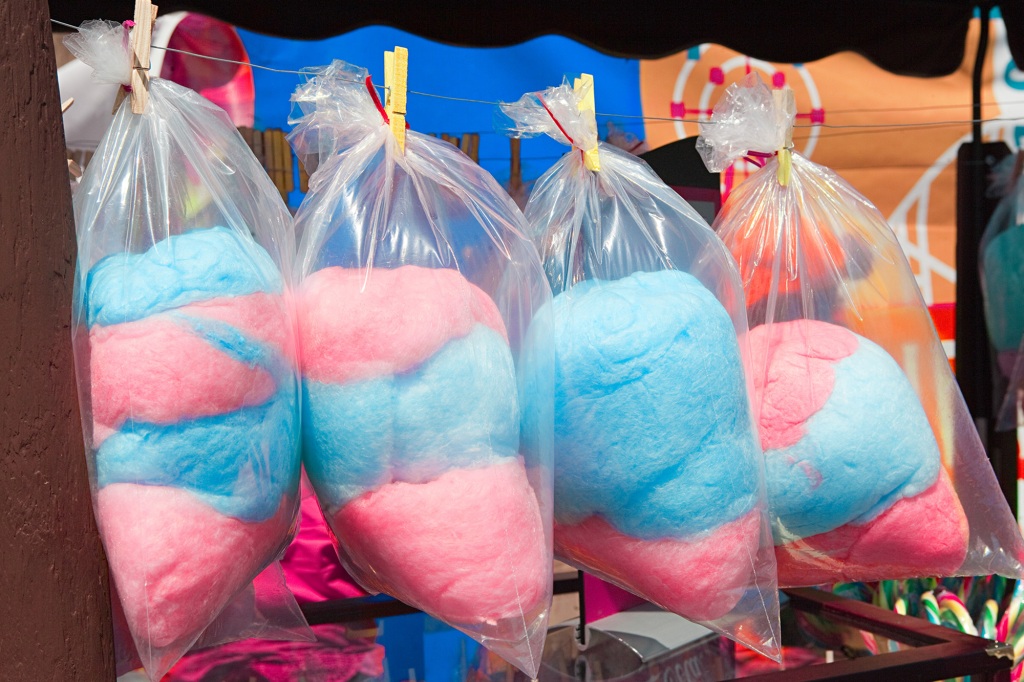 Bags of cotton candy.